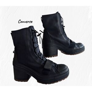 Converse Chuck Taylor All Star GR82 Platform Heel Boots Black 563468C
